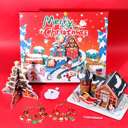 Christmas DIY Jewelry & Craft Advent Calendar(-planes-3D-Puzzle,33*27.5*2cm)