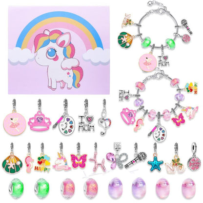 Christmas DIY Jewelry & Craft Advent Calendar(YD-05-Unicorn,20*17*1.1cm)