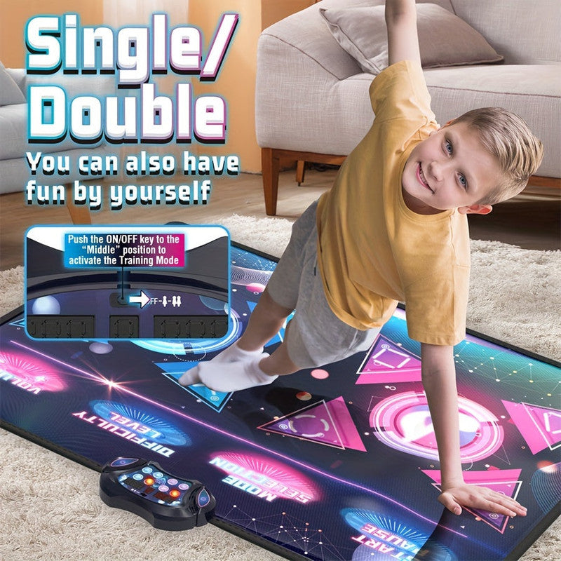 Double Dance Mat Music Light Exercise Toy