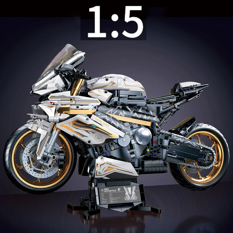 Motorcycle Blocks Model for Teens & Adults