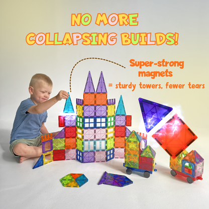 Hundred And Two Pieces Magnetic Tiles Building Set