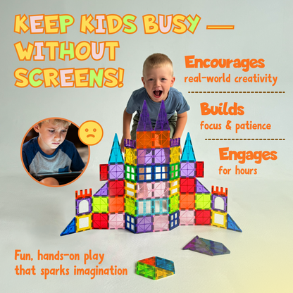 Sixty Pieces Magnetic Tiles Building Set