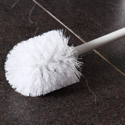 Stainless Steel Toilet Brush With Base and Long-Handled Brush for Bathroom Toilet Cleaning-Silver