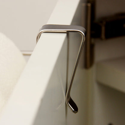 Stainless Steel No-punch Roll Paper Rack for Kitchen Cabinet Cling Film Storage Rack-Silver