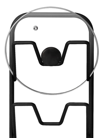 Three-layer Pot Lid Rack Kitchen Countertop Organizer for Cutting Board-Black