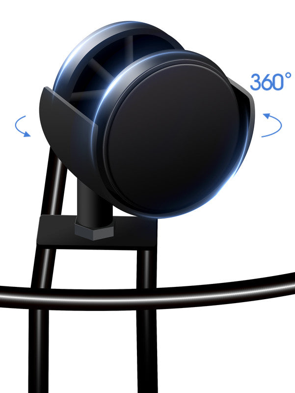 Movable Iron Potted Plant Stand for Home Garden Decoration-Black