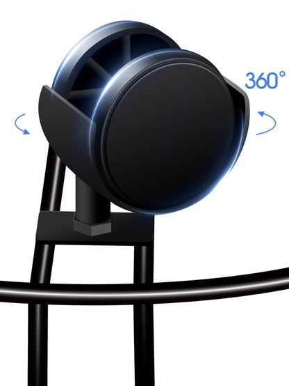 Movable Iron Potted Plant Stand for Home Garden Decoration-Black