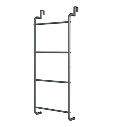 Over The Door Towel Rack Metal Behind Door Hanger for Bathroom Bedroom-Grey