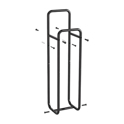 Double-Pole Towel Rack, Wall-Mounted Storage Rack for Bathroom,Black