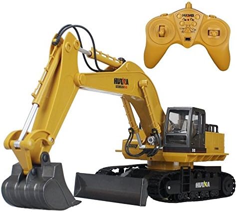 HUINA 1/14 RC Electric Excavator 1535 Remote Control Digger 15CH 2.4G Radio Finished Toy Model Battery Sound Light Effects Hobby Grade Model for Ages 14+