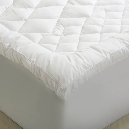 Royal Comfort 1200GSM Deluxe 7-Zone Mattress Topper Luxury Gusset Breathable - Double - White - Mekamart Australia