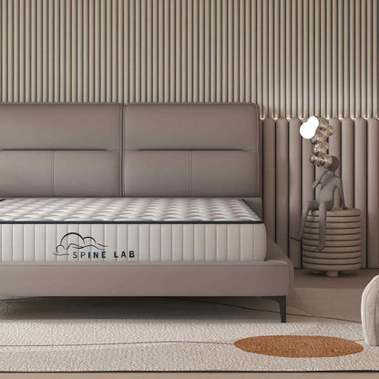 Spine-Lab Mattress 5 Zone 21cm Medium Firm Foam Bonnell Spring - King Single - White - Mekamart Australia