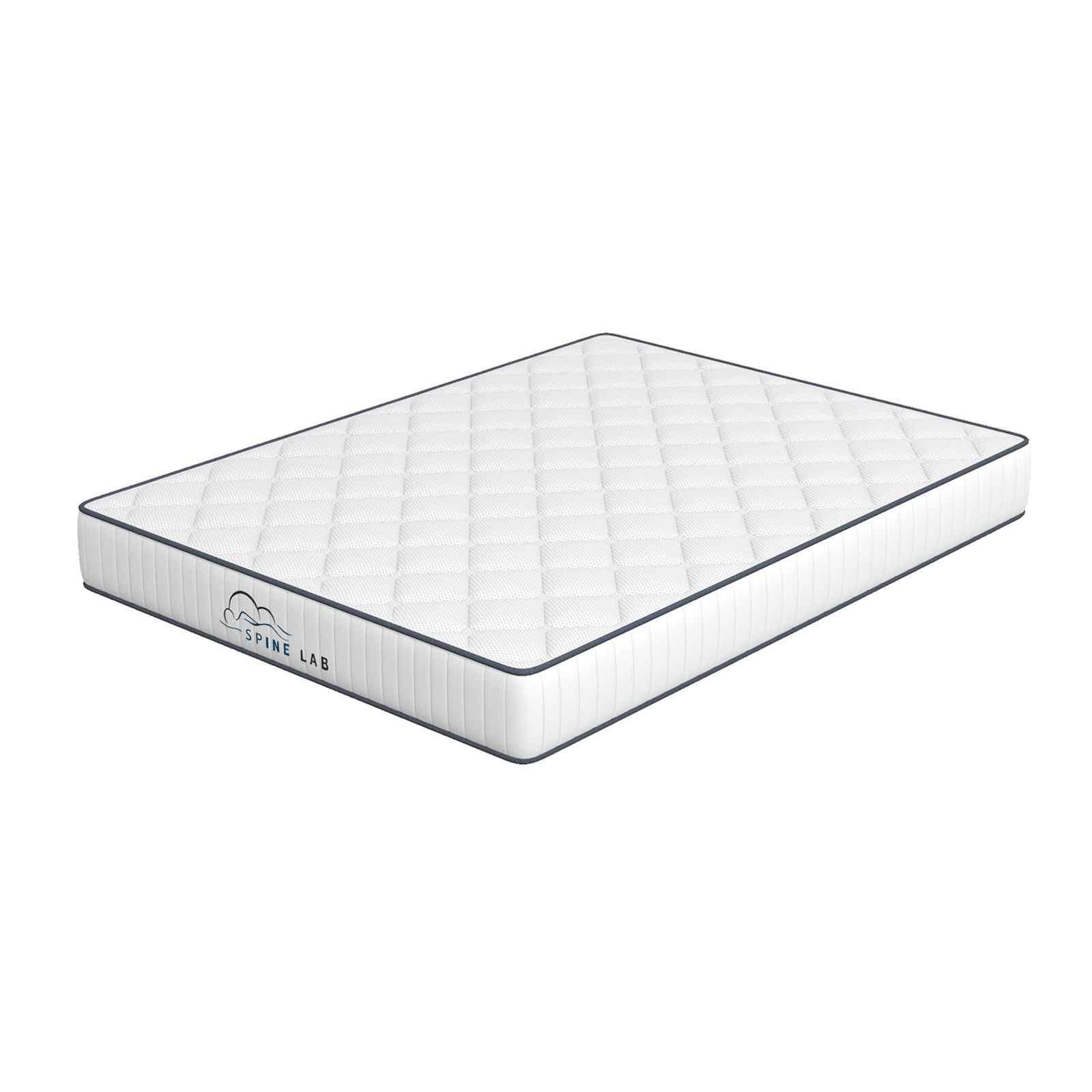 Spine-Lab Mattress 5 Zone 21cm Medium Firm Foam Bonnell Spring - King Single - White - Mekamart Australia