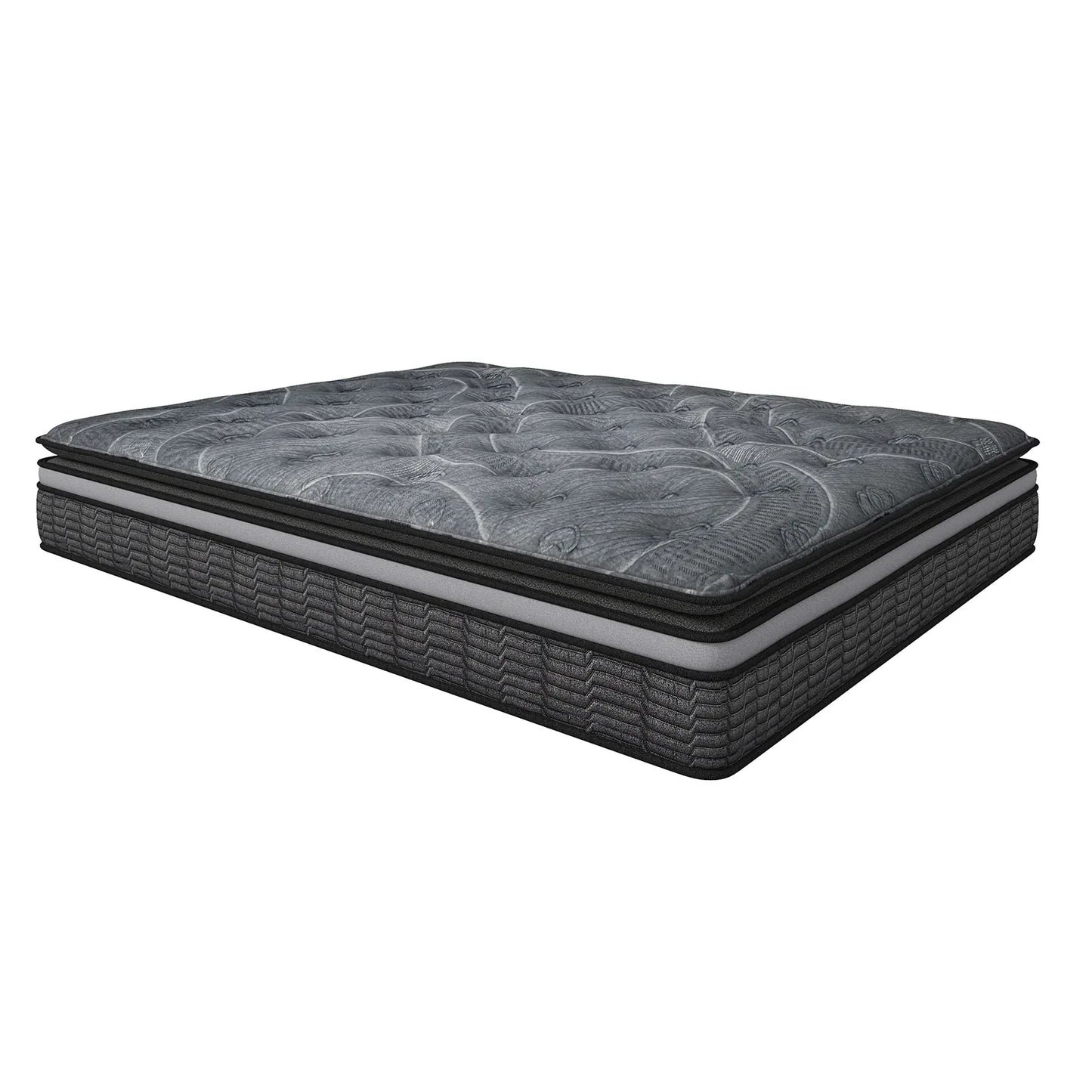 Cloud Zone Double Layer Euro Top Pocket Spring Mattress Plush Medium Firm 34cm - Single - Mekamart Australia