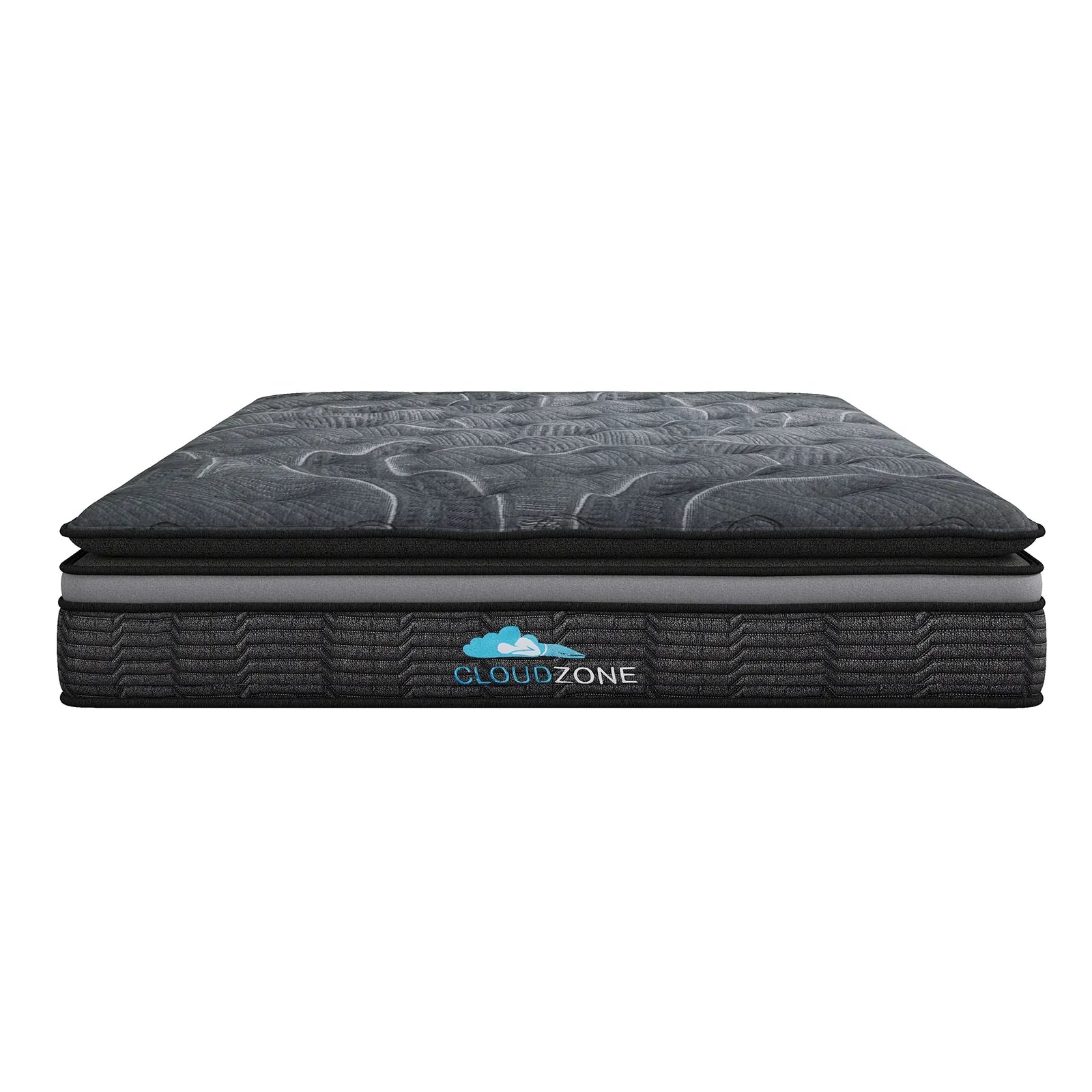 Cloud Zone Double Layer Euro Top Pocket Spring Mattress Plush Medium Firm 34cm - Single - Mekamart Australia