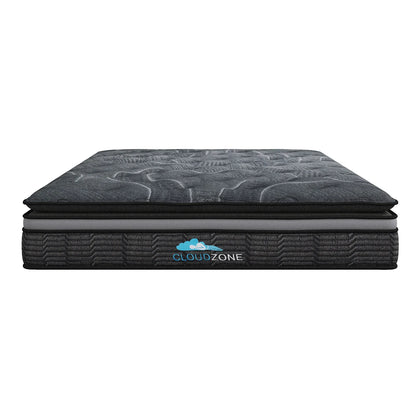 Cloud Zone Double Layer Euro Top Pocket Spring Mattress Plush Medium Firm 34cm - Single - Mekamart Australia