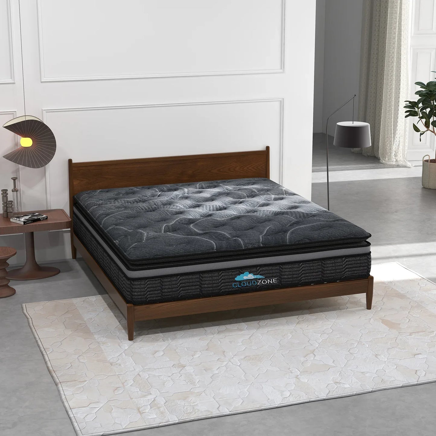 Cloud Zone Double Layer Euro Top Pocket Spring Mattress Plush Medium Firm 34cm - Single - Mekamart Australia