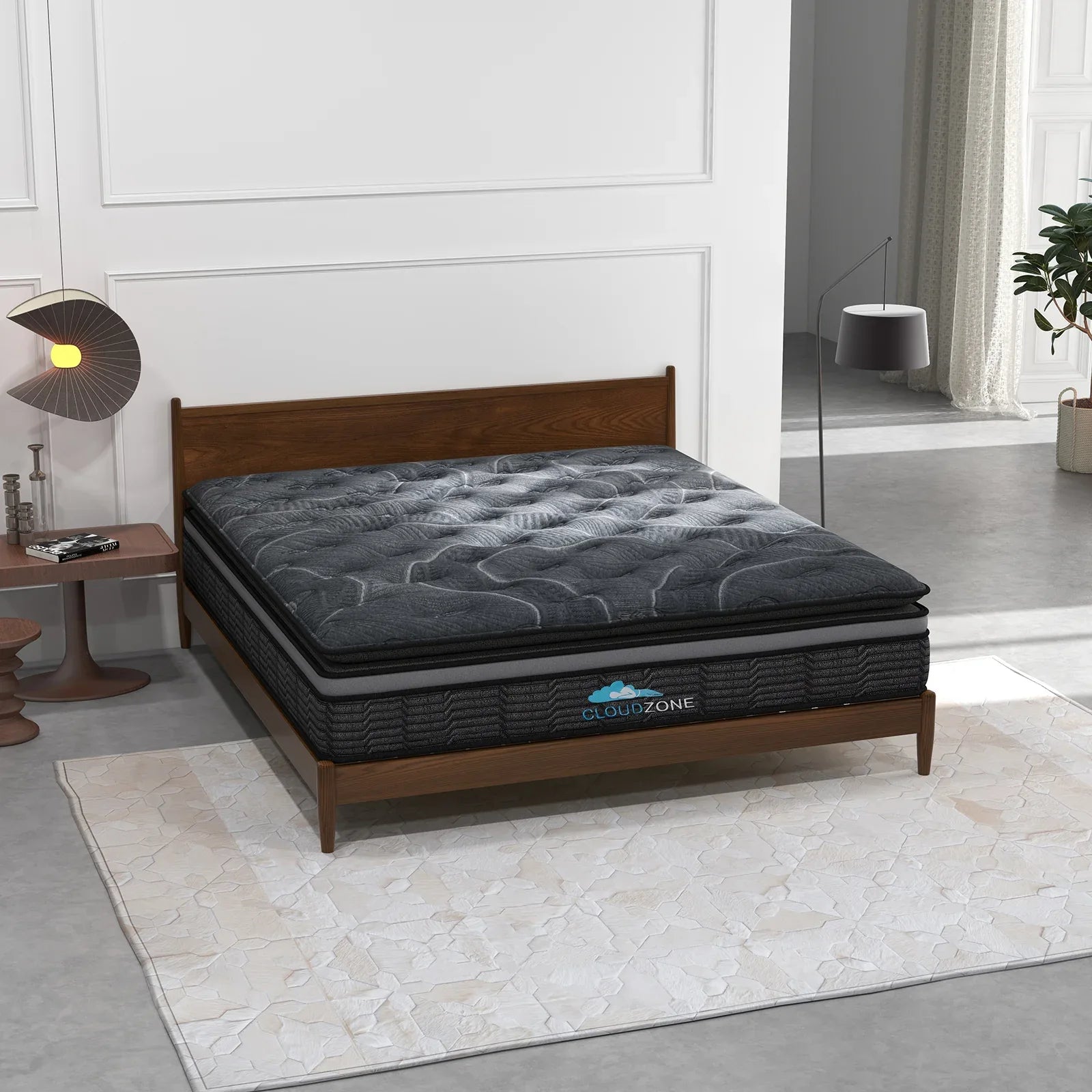 Cloud Zone Double Layer Euro Top Pocket Spring Mattress Plush Medium Firm 34cm - Single - Mekamart Australia