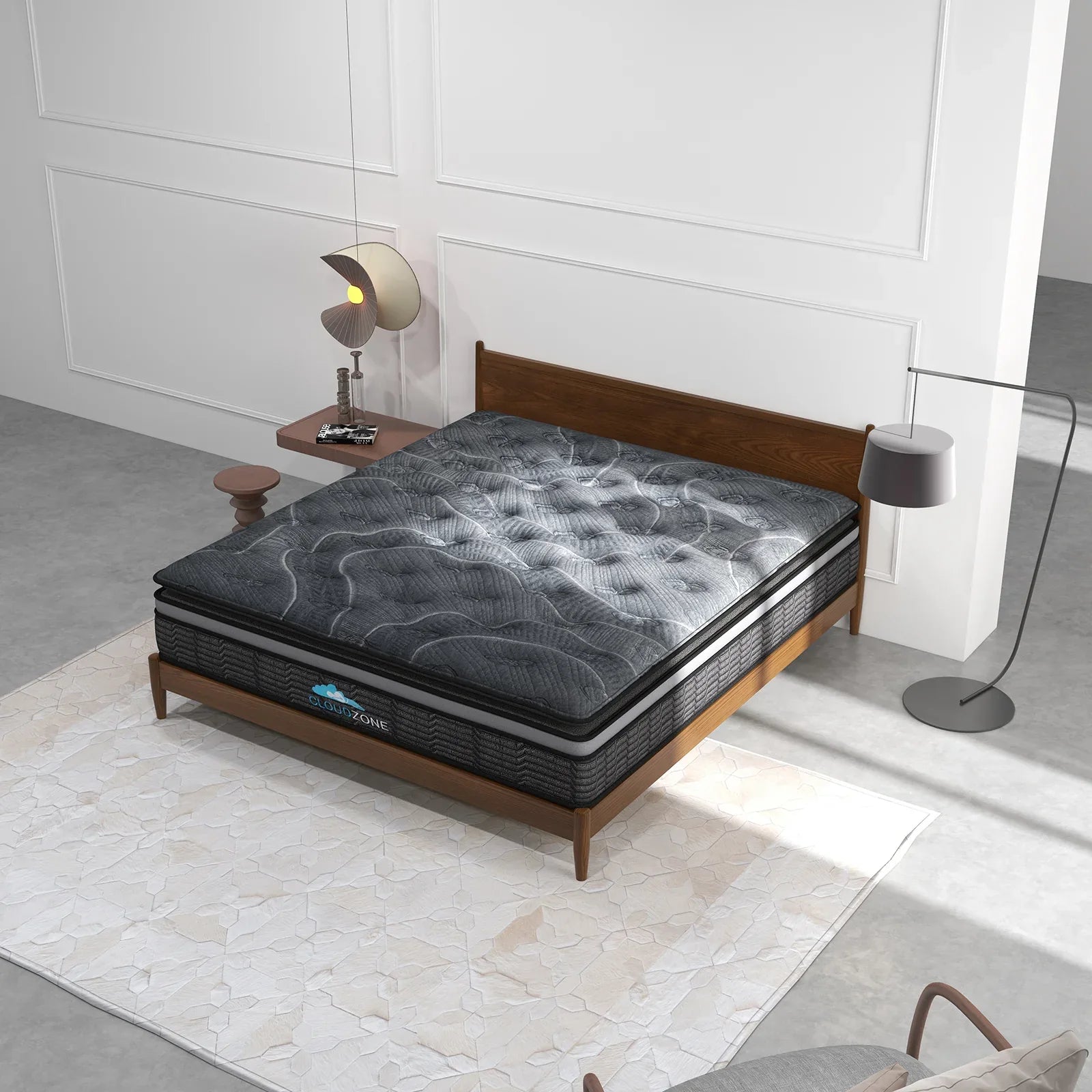 Cloud Zone Double Layer Euro Top Pocket Spring Mattress Plush Medium Firm 34cm - Single - Mekamart Australia