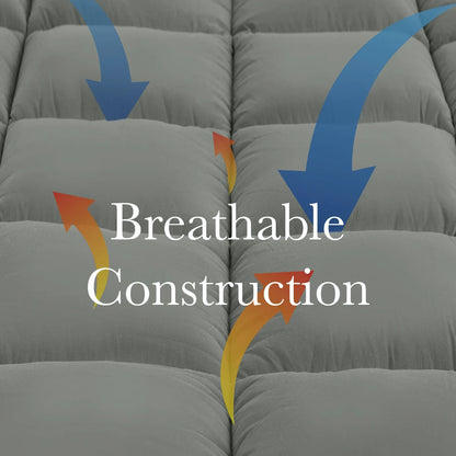 Royal Comfort Charcoal Bamboo Blend Topper 800GSM 45cm Skirt Luxury Bedding - Single - Charcoal - Mekamart Australia