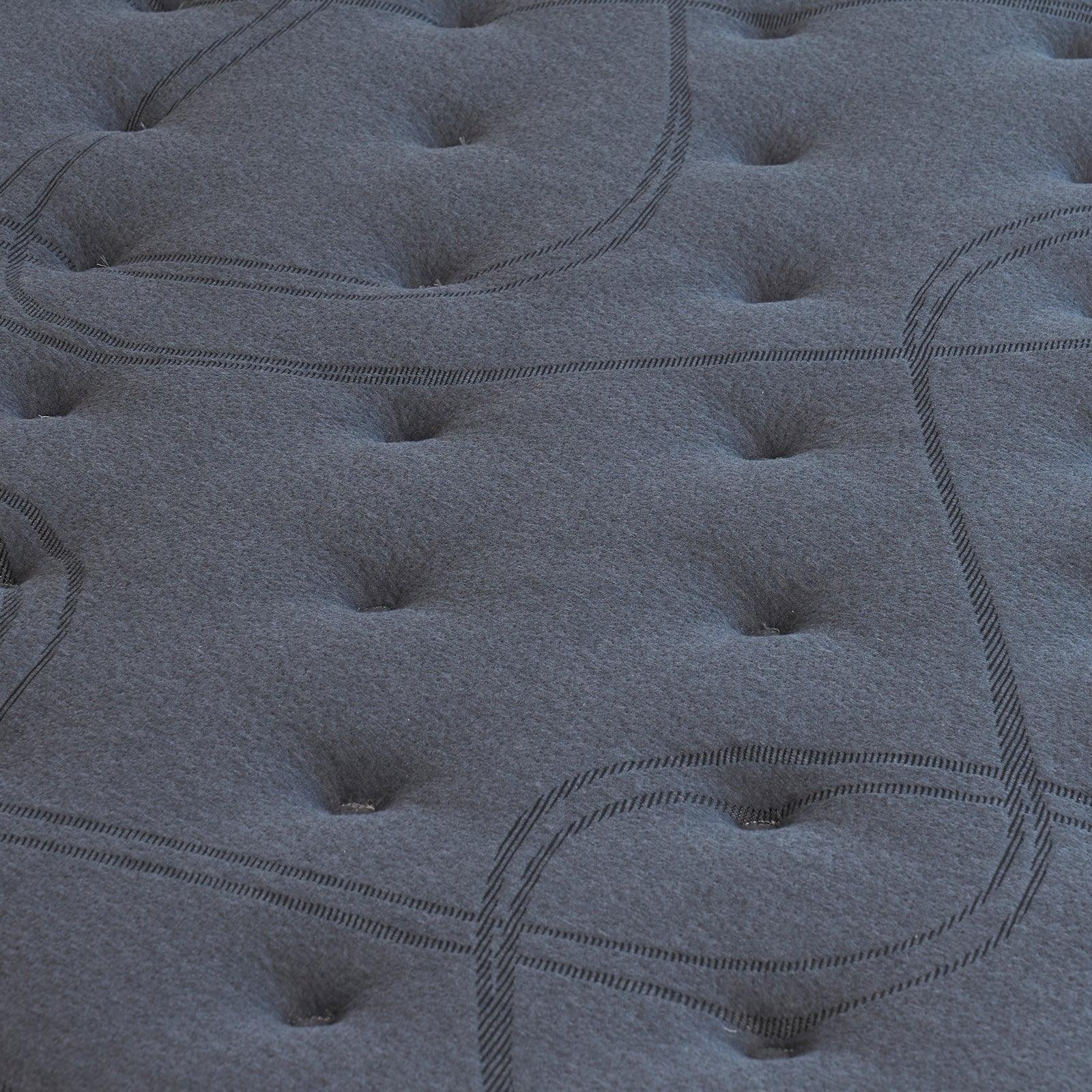 Eco Lux Euro Top 7 -Zone Pocket Spring Mattress Plush Edge Support Medium Firm - Single - Mekamart Australia