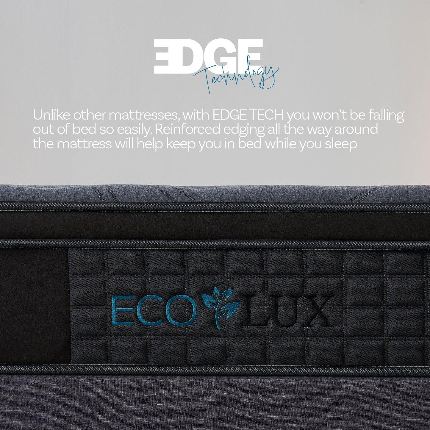 Eco Lux Euro Top 7 -Zone Pocket Spring Mattress Plush Edge Support Medium Firm - Single - Mekamart Australia