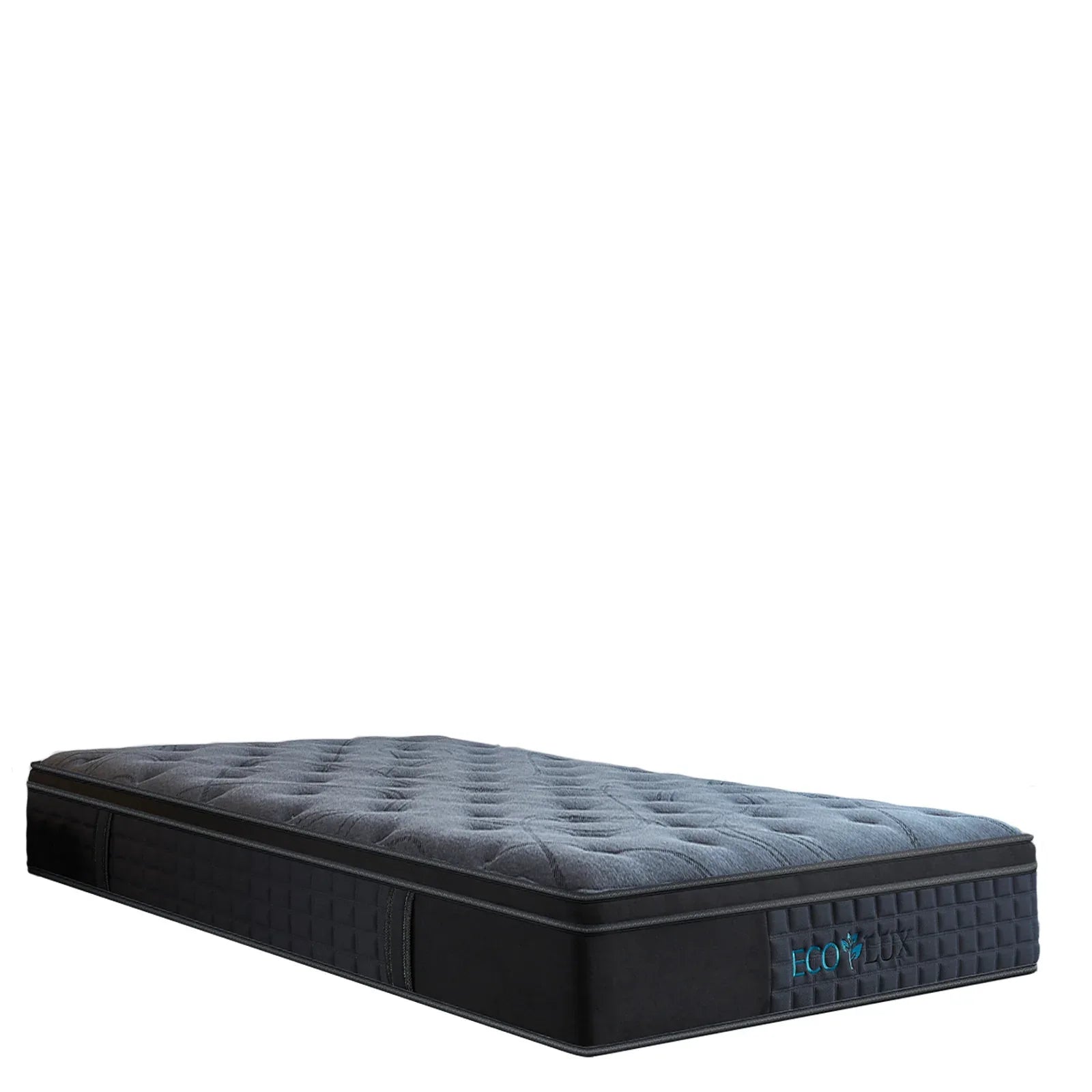 Eco Lux Euro Top 7 -Zone Pocket Spring Mattress Plush Edge Support Medium Firm - Single - Mekamart Australia