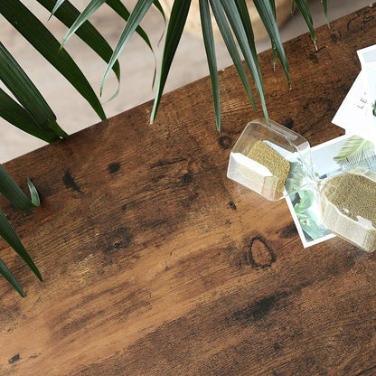 Shoe Rack with 2 Mesh Shelves, Rustic Brown and Black - Mekamart Australia