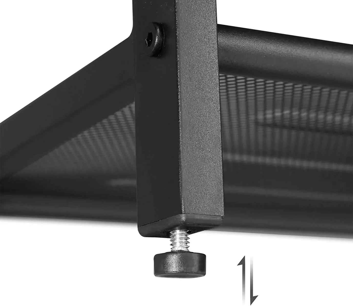 Shoe Rack with 2 Mesh Shelves, Rustic Brown and Black - Mekamart Australia