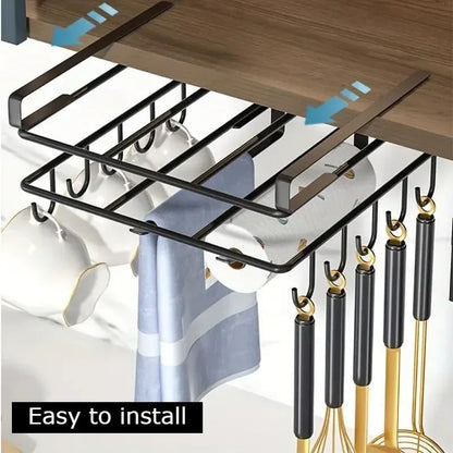 Multifunctional Under Cabinet Cutting Board Metal Holder Organiser - Mekamart Australia