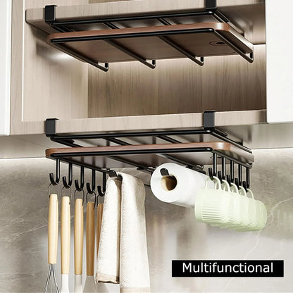 Multifunctional Under Cabinet Cutting Board Metal Holder Organiser - Mekamart Australia