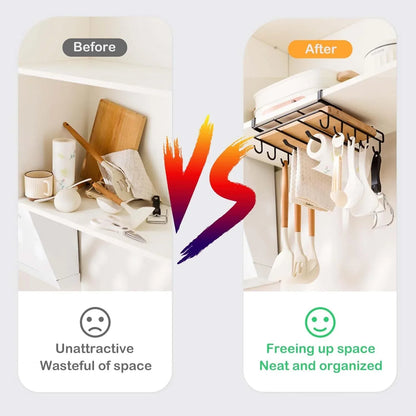 Multifunctional Under Cabinet Cutting Board Metal Holder Organiser - Mekamart Australia