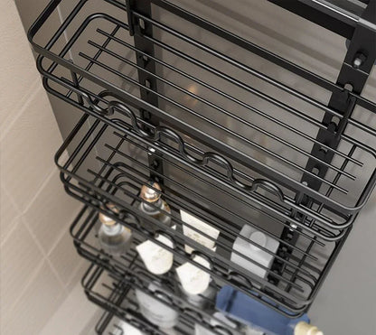 4 Tier Adjustable Baskets Over Door Pantry Organiser for Home Kitchen - Mekamart Australia