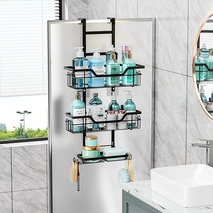 CARLA HOME Over the Door 3-tier Shower Caddy Organizer Shelf with Hooks for Bathroom