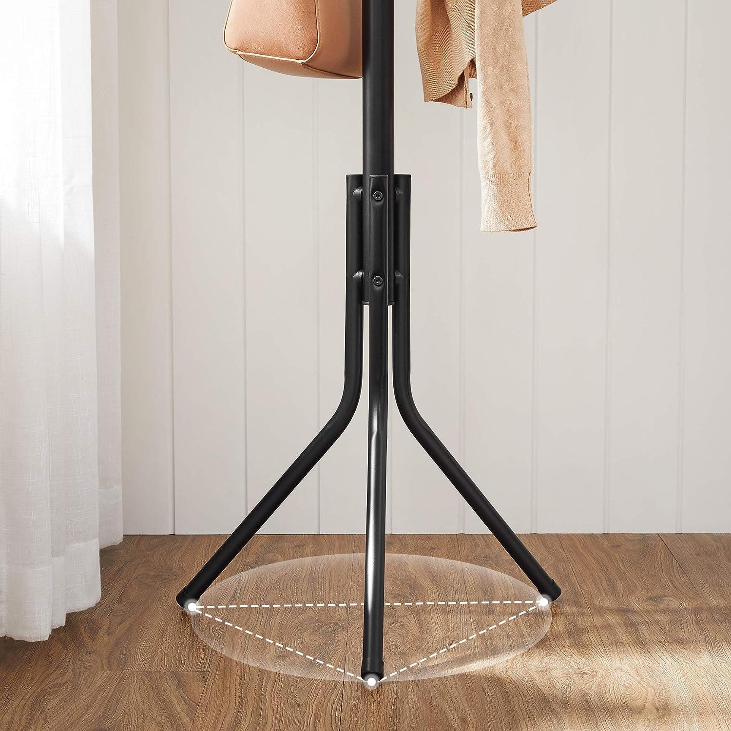 Metal Coat Rack Stand Hat Hanger, Black, 182cm - Mekamart Australia