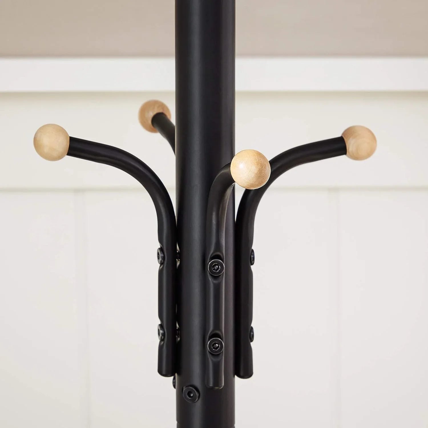 Metal Coat Rack Stand Hat Hanger, Black, 182cm - Mekamart Australia