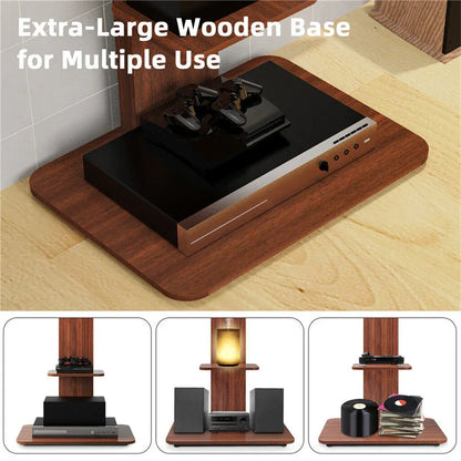 Heavy Duty TV Floor Stand Adjustable Mount 65 Black Brown