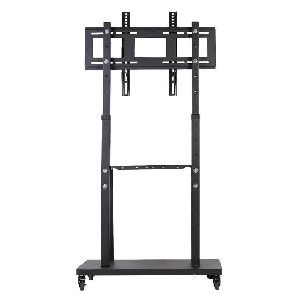 32-80 Rolling TV Stand with 2-Tier Shelf Adjustable Mount