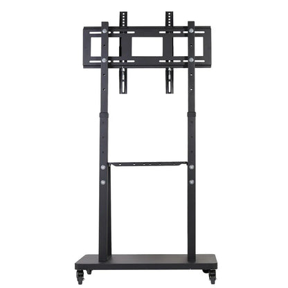 32-80 Rolling TV Stand with 2-Tier Shelf Adjustable Mount