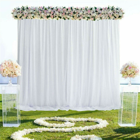 3x6m White Stage Curtain Backdrop