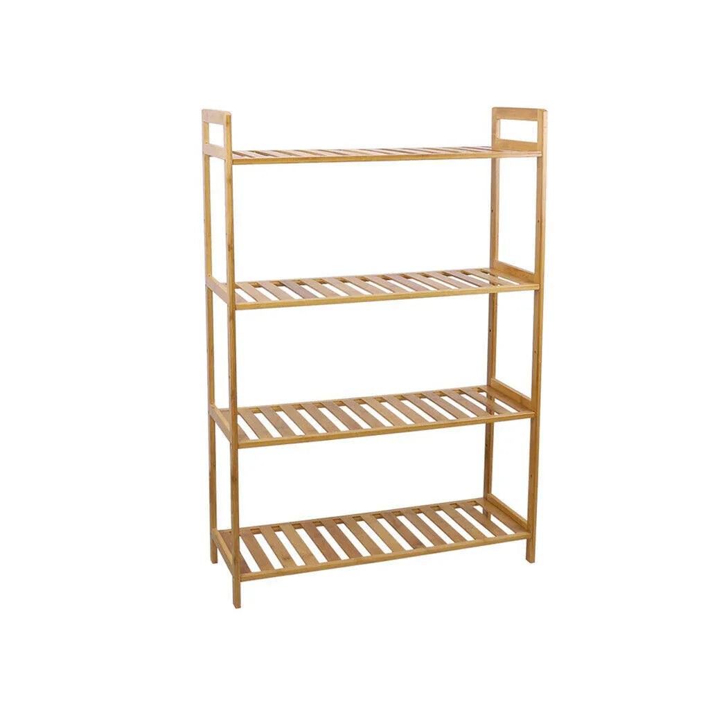 Bamboo 4 Tier Shelving Unit Kitchen Bedroom Bookshelf - Mekamart Australia