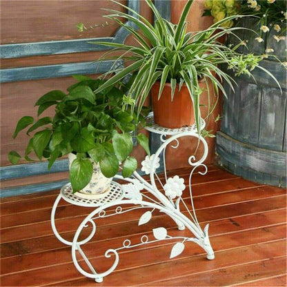 Set of 2 Plant Stand Wedding Garden Flower Shelf Rack