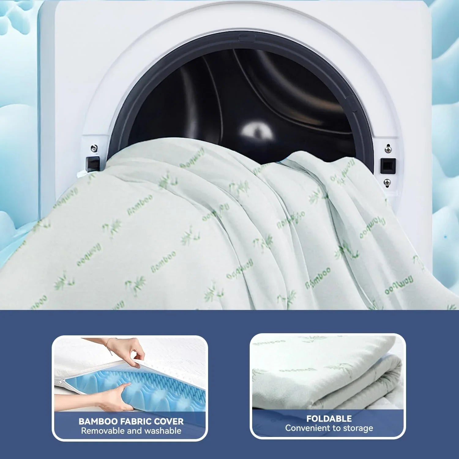 King Mattress Topper Memory Foam 7-Zone 8cm - Mekamart Australia