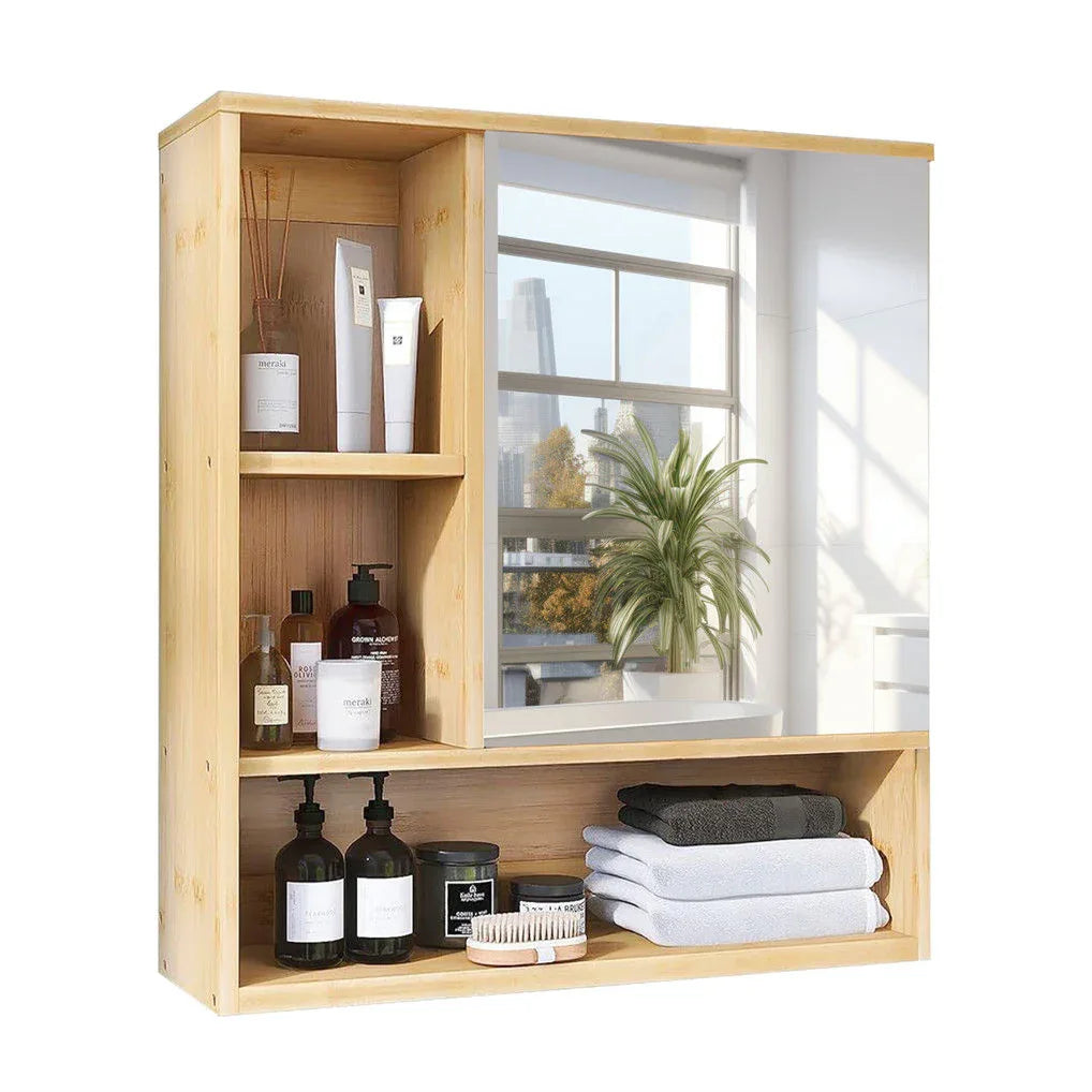 Wall Cabinet Bathroom Mirror Storage Medicine 55.5cm - Mekamart Australia