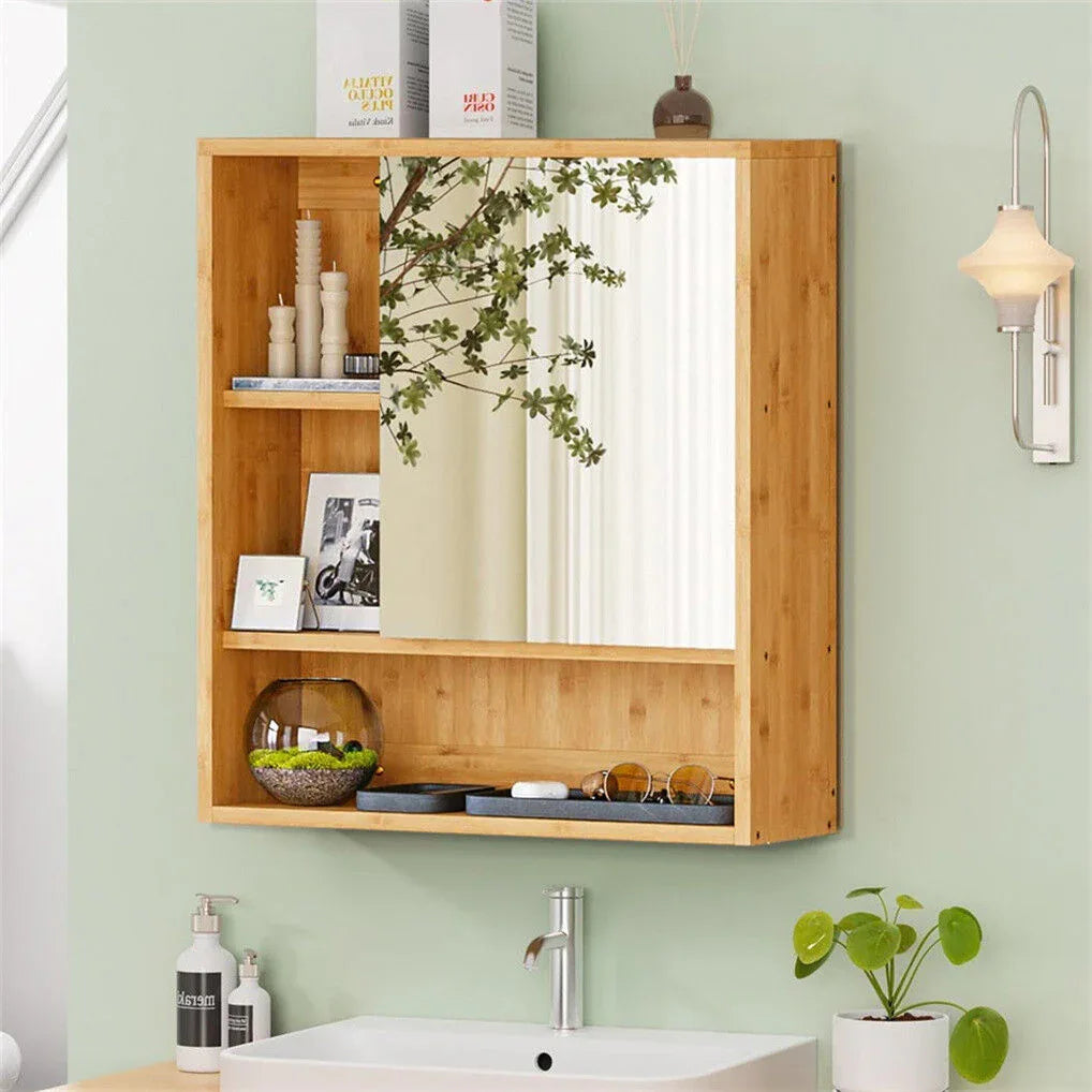 Wall Cabinet Bathroom Mirror Storage Medicine 55.5cm - Mekamart Australia