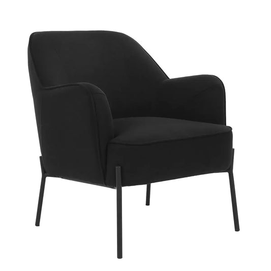 Hugo upholstered armchair black - Mekamart Australia
