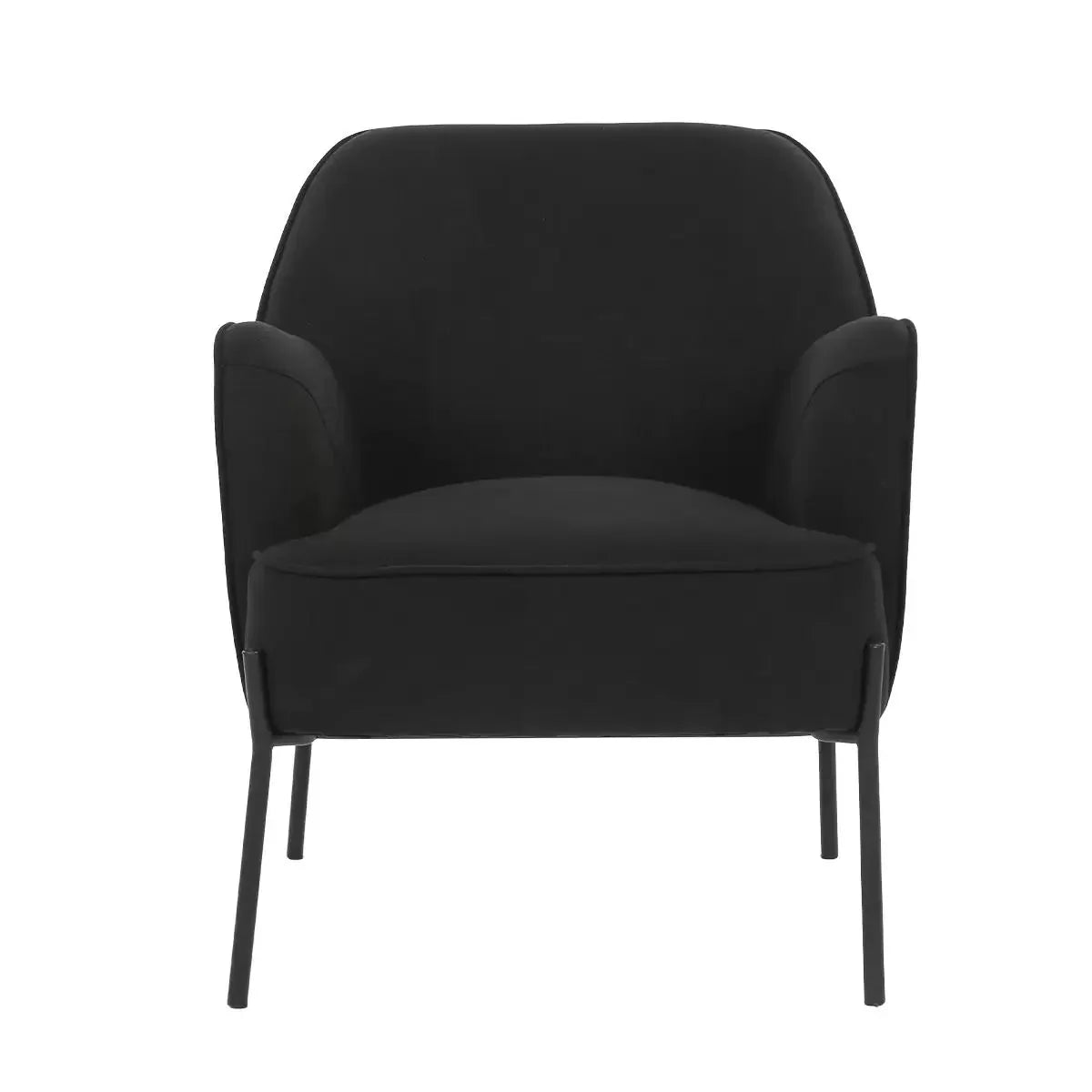 Hugo upholstered armchair black - Mekamart Australia
