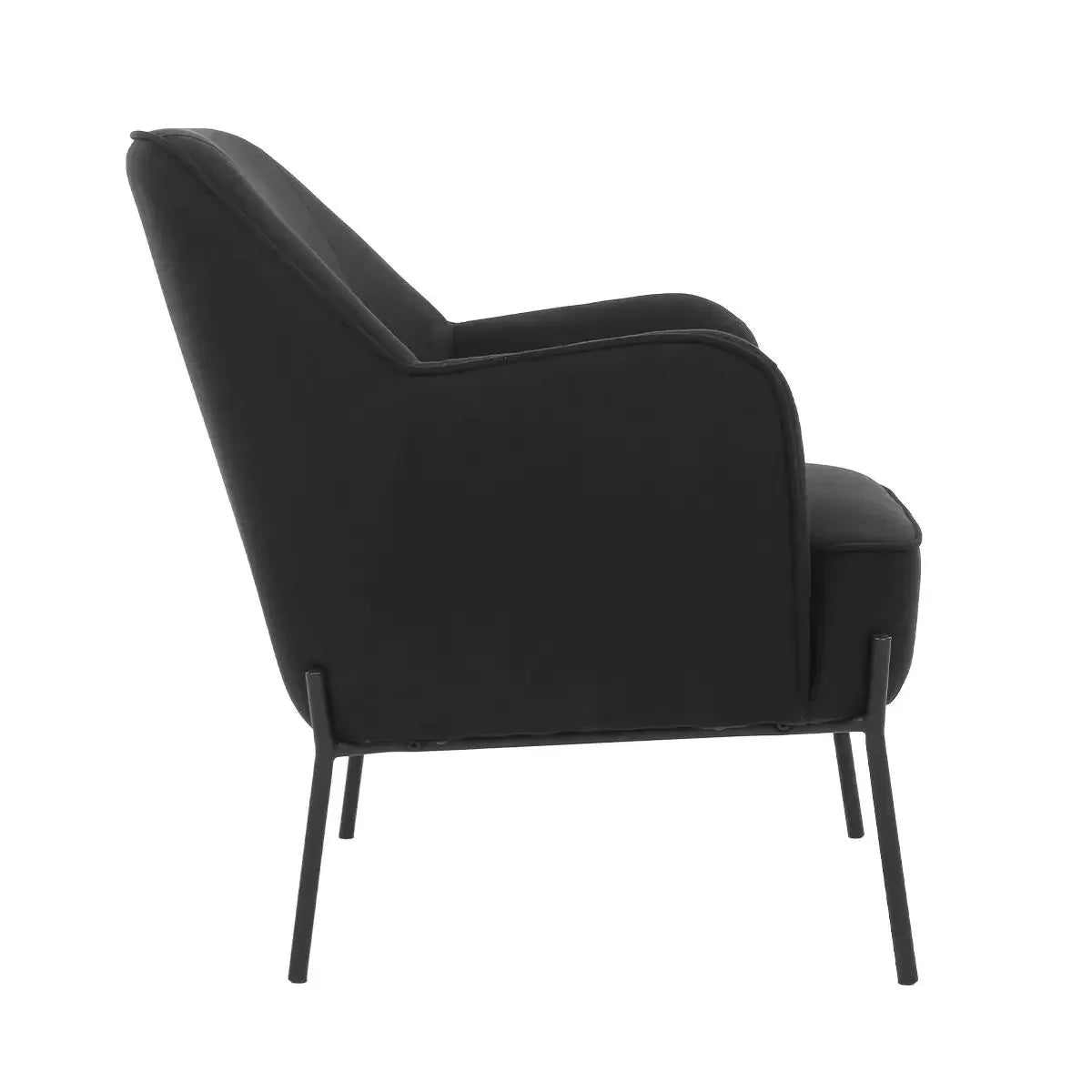 Hugo upholstered armchair black - Mekamart Australia