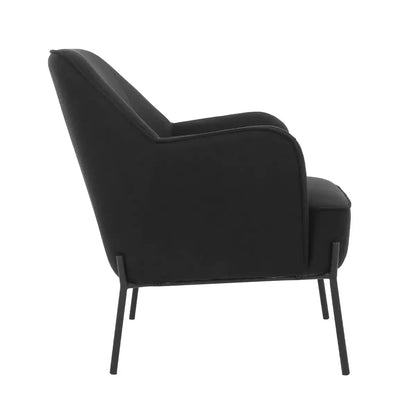 Hugo upholstered armchair black - Mekamart Australia
