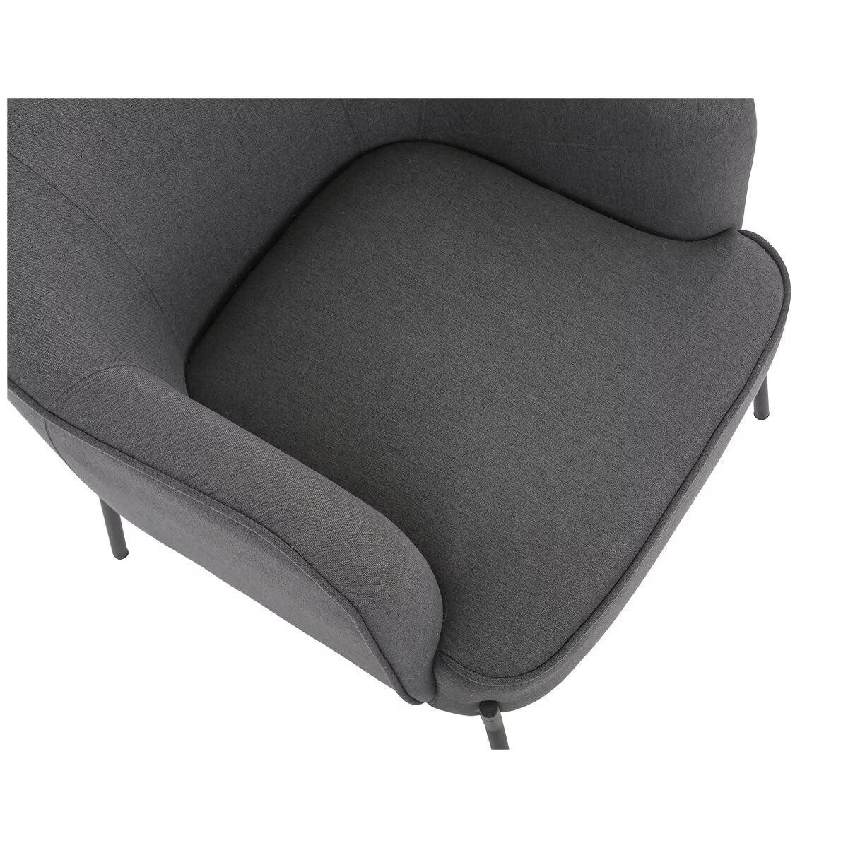 Upholstered Armchair Dark Grey - Mekamart Australia